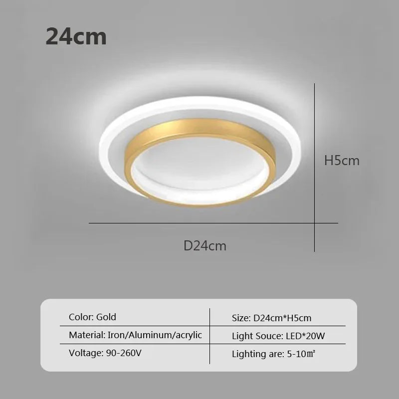 Modern LED Surface Mount Ceiling Light - Versatile Lighting Fixture for Cloakroom, Bedroom, Hallway, and Living Room