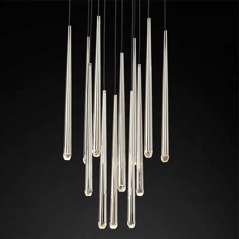 Trendy American Classic Crystal Chrome Chandelier - LED Hanging Lamp