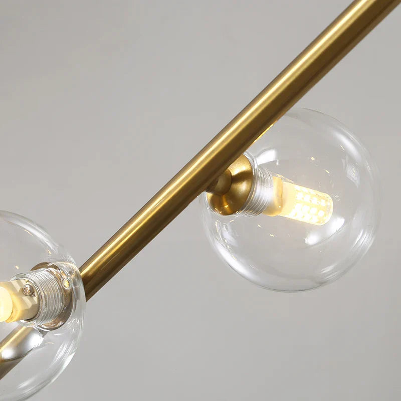 Sleek Linear Chandelier for Modern Dining Tables and Bars - Minimalist Pendant Lighting Fixture for Stylish Home Decor