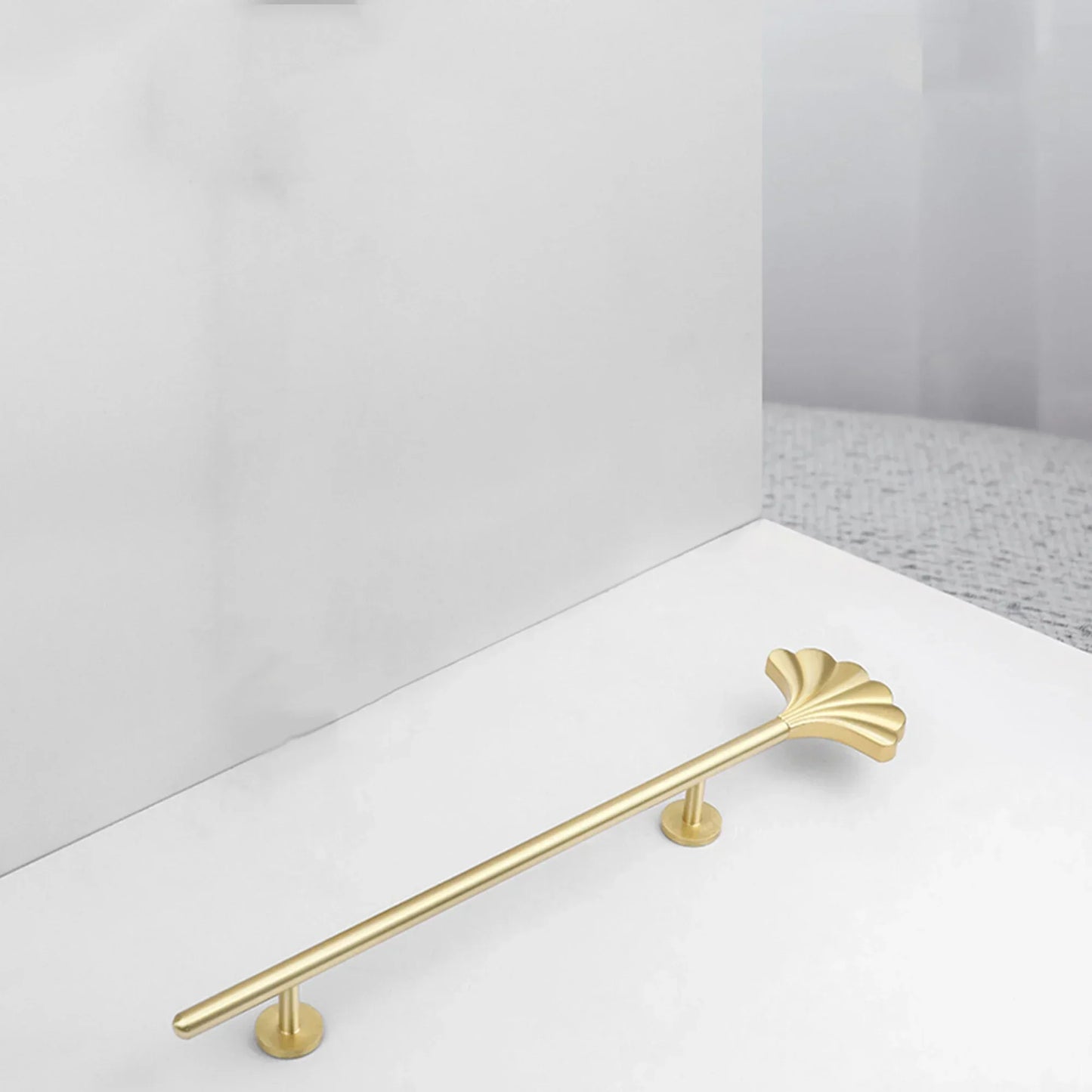 1PC Solid Brass Ginkgo Leaf Handle – Elegant Gold Furniture Knob for Cabinets, Wardrobes, and Cupboards