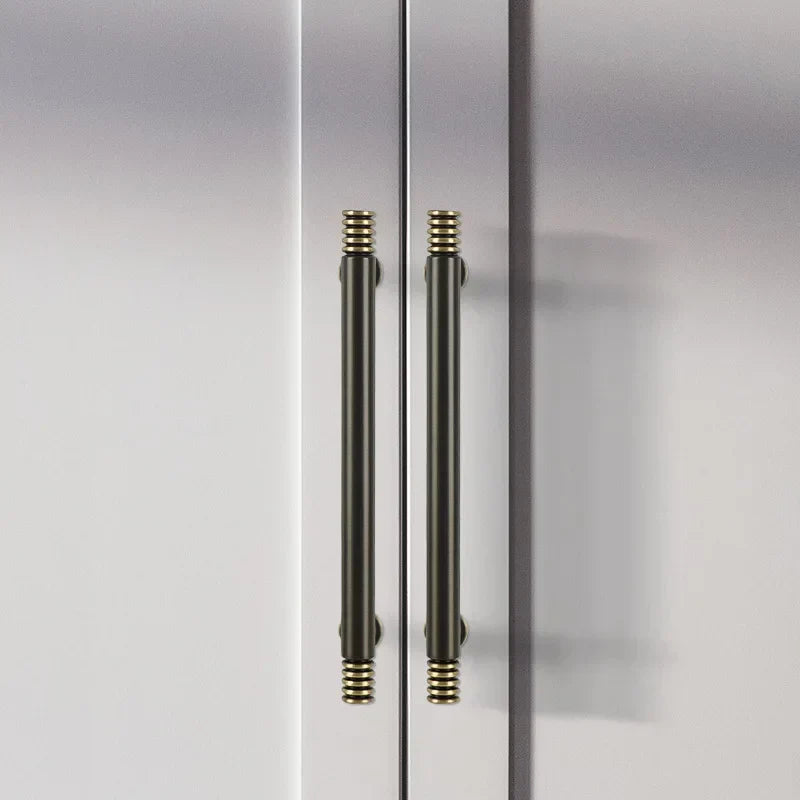 Brass Kitchen Cabinet Handles – Gold Textured Drawer Knobs and Door Bar Handles