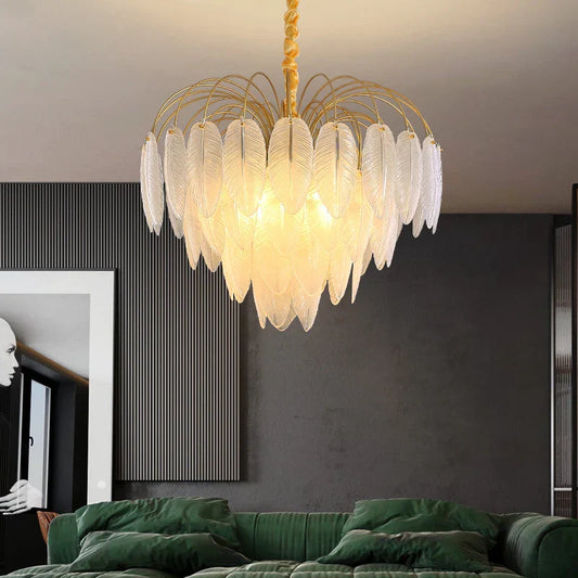 Postmodern Light Luxury Crystal Chandelier - Nordic Minimalist Elegance for Living Rooms, Bedrooms, and Dining Spaces