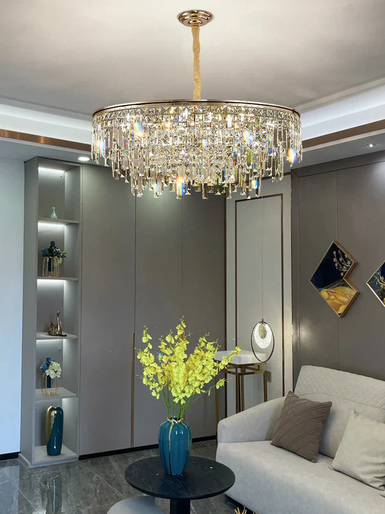 New Modern Crystal Chandelier - Effortless Elegance for Living, Dining, and Bedroom Spaces
