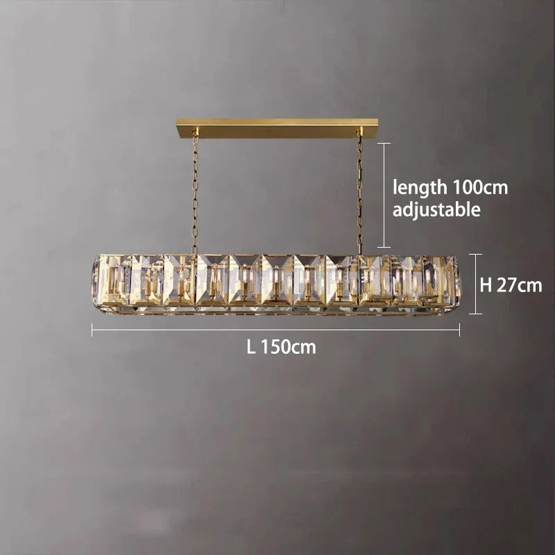 Versatile Dimmable LED Crystal Chandelier - Elegant Lighting Fixture in Gold, Chrome, and Black Finishes for Foyers and More