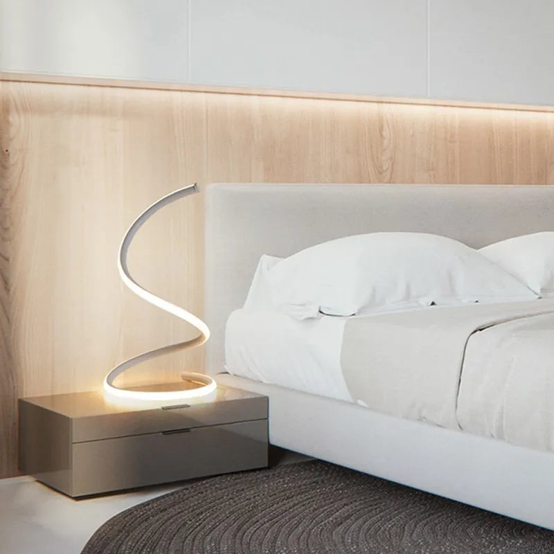 Modern LED Table Lamp with Dimmer Switch - Stylish and Adjustable Desk Light for Study, Reading, and Bedside