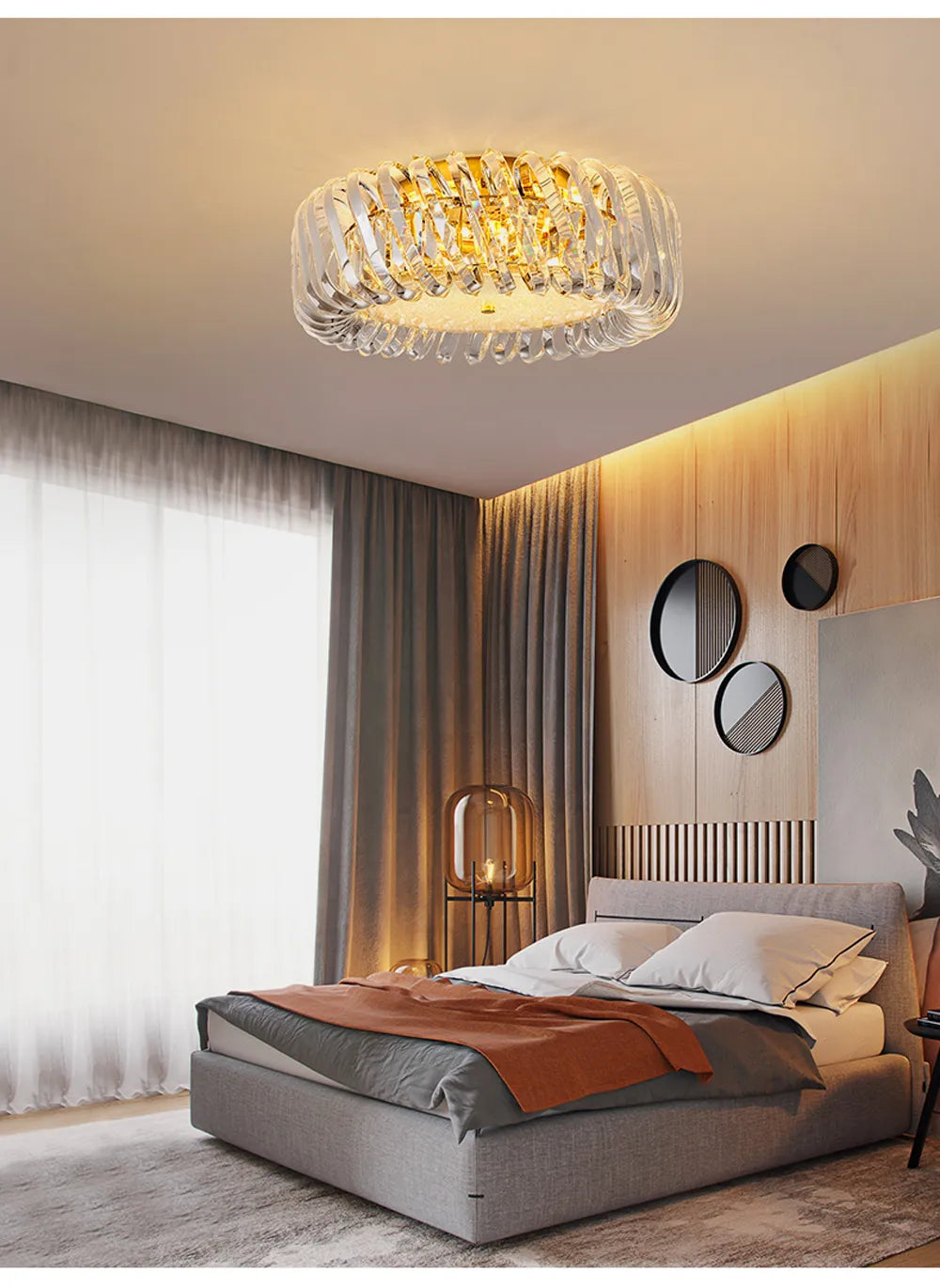 Olivia's Art Deco Crystal Glass LED Chandelier