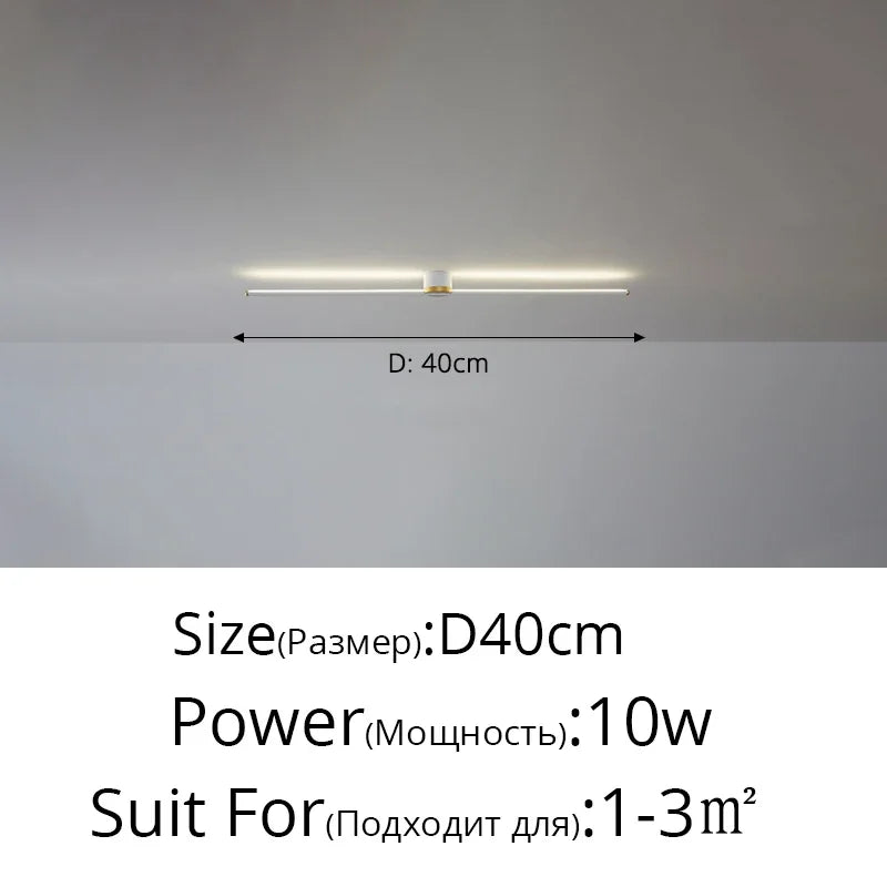 Modern LED Simple Long Strip Ceiling Light - Indoor Lighting Fixture for Bedroom, Hall, Balcony, Aisle, Entrance - Lustre Home Fashion Chandelier