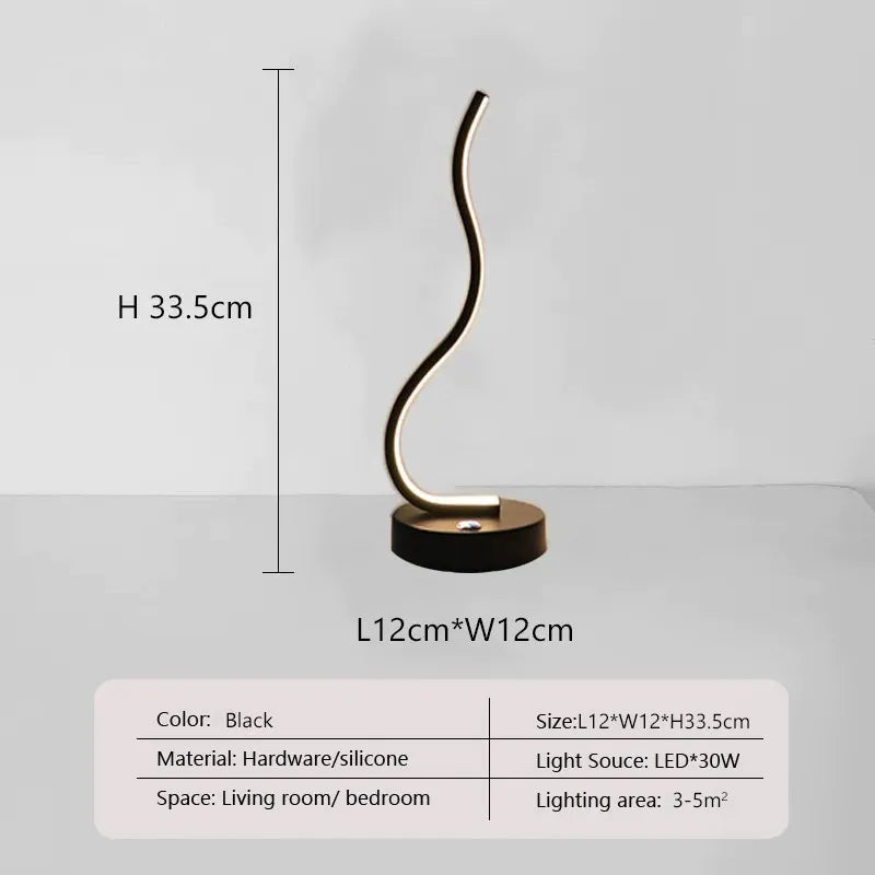 Modern LED Touch Table Lamp - Eye-Friendly Light for Living, Bedroom, and Study