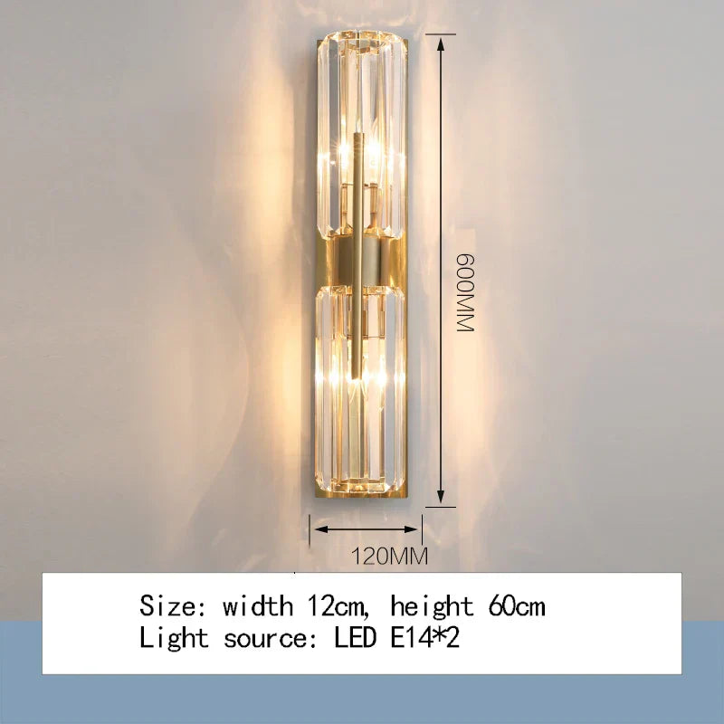 Aurora - Living Room Light Luxury Wall Light Crystal TV Background Wall Light Modern Minimalist Decorative LED Wall Lamps