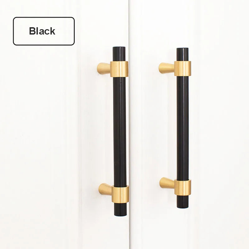 Nordic Brass Furniture Handles – Gold, Black, Chrome Cabinet Bar Pulls (50mm-500mm)