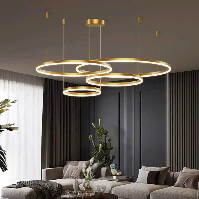 Nordic Modern LED Living Room Chandelier - Stylish Lighting for Living Rooms, Bedrooms, and Home Decor