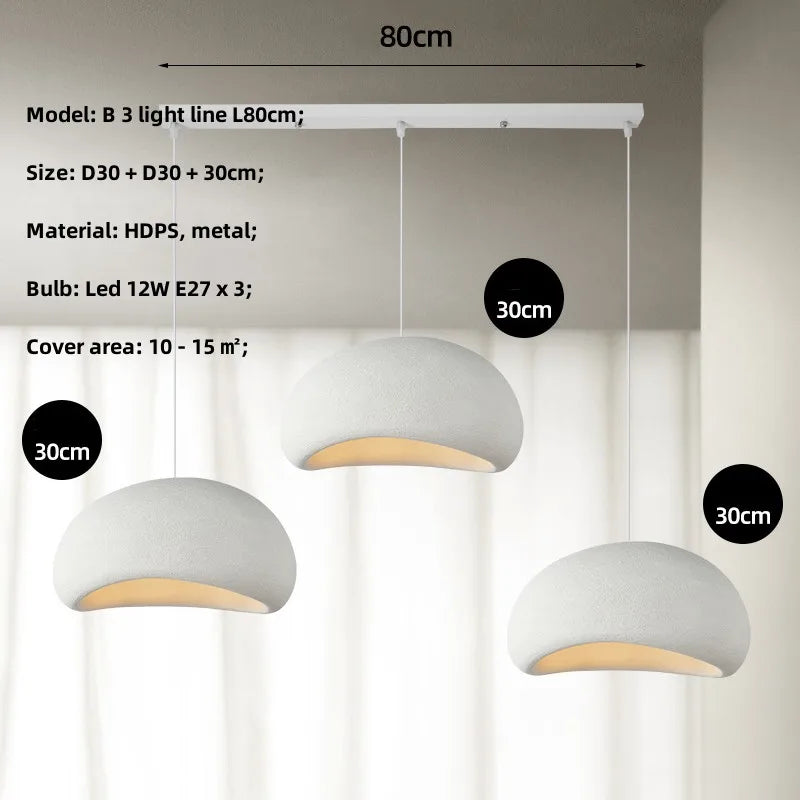 Meera - Minimalist Nordic Wabi Sabi LED Pendant Lights - Stylish Dining Room Lighting Fixture"