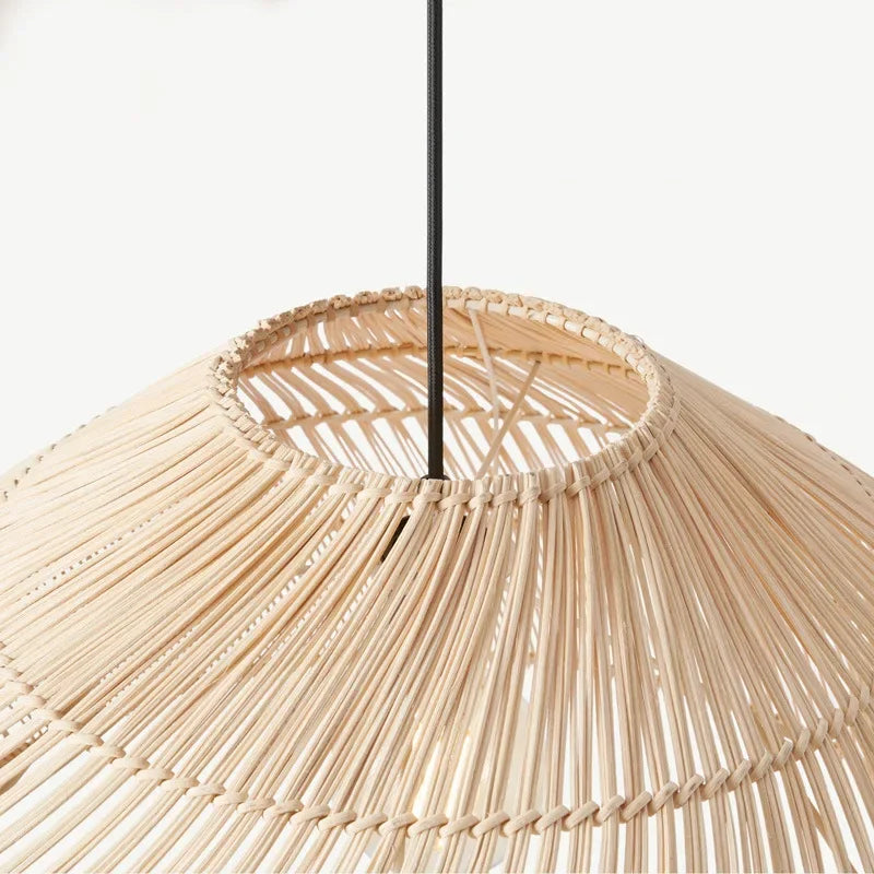 Modern Creative Handcrafted Rattan Art Lampshade Chandelier - Designer-Inspired Lighting Fixtures for Restaurants, Bedrooms, Tea Rooms, and Decor
