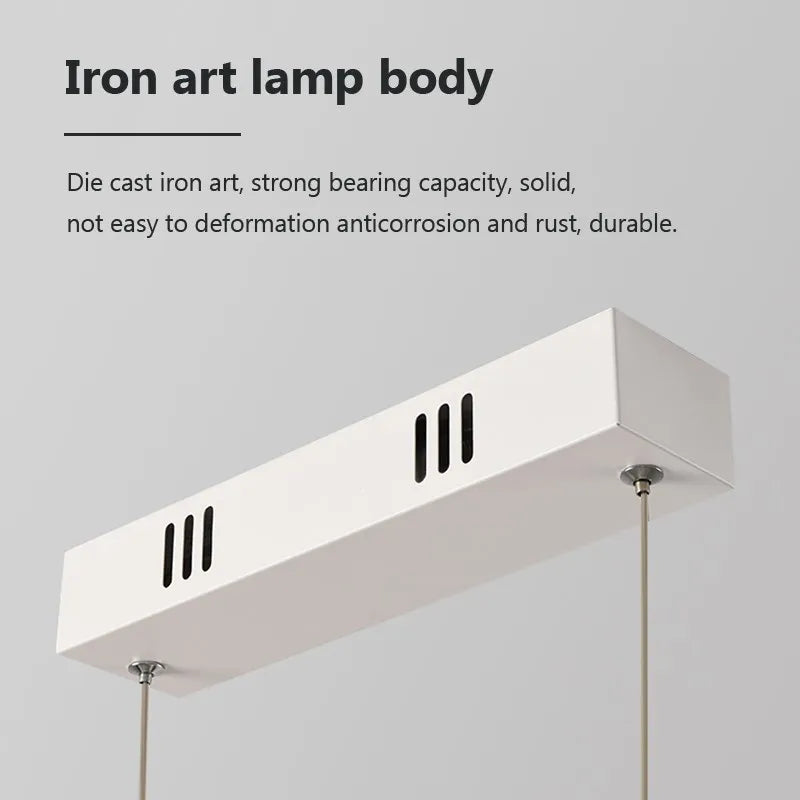 Sleek LED Wave Pendant Light - Minimalist Elegance for Dining Rooms and Creative Restaurant Decor