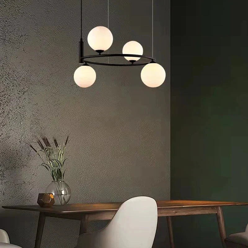 Nordic Designer LED Ceiling Chandelier - Glass Lampshade with G9 Bulb Socket for Living Room, Center Table, Bedroom Pendant Lights, and Home Decor Fixture