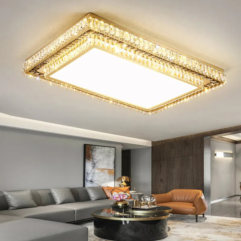 Modern LED Crystal Ceiling Lights - Contemporary Elegance for Bedrooms and Beyond