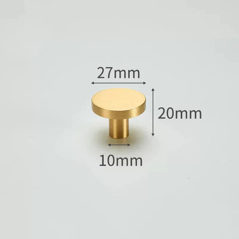 Modern Simple Solid Brass Cabinet Knobs – Wardrobe Handles and Kitchen Pulls