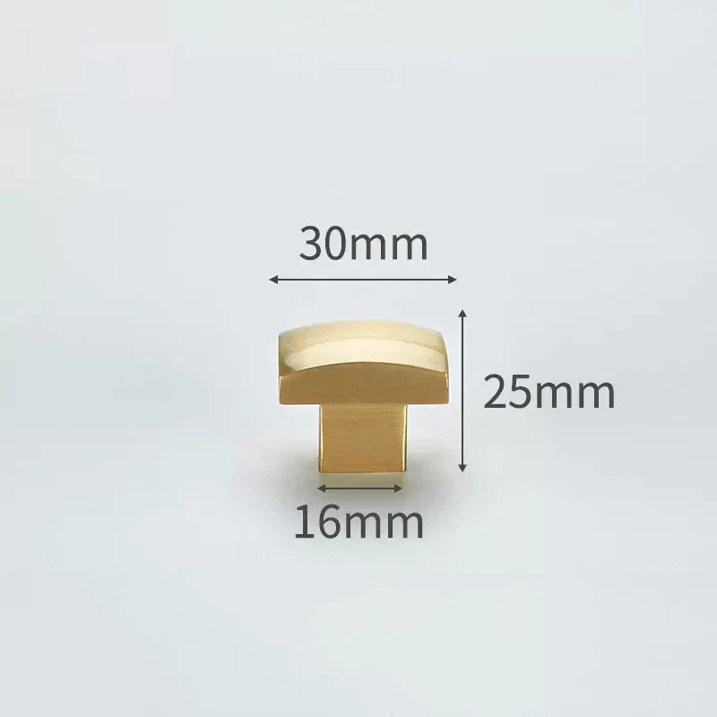 Modern Simple Solid Brass Cabinet Knobs – Wardrobe Handles and Kitchen Pulls