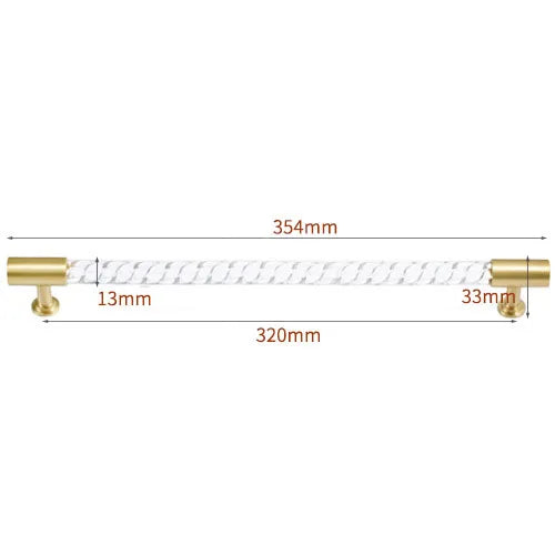 Transparent Acrylic Furniture Handles – Brass Cabinet Pulls and Wardrobe Knobs