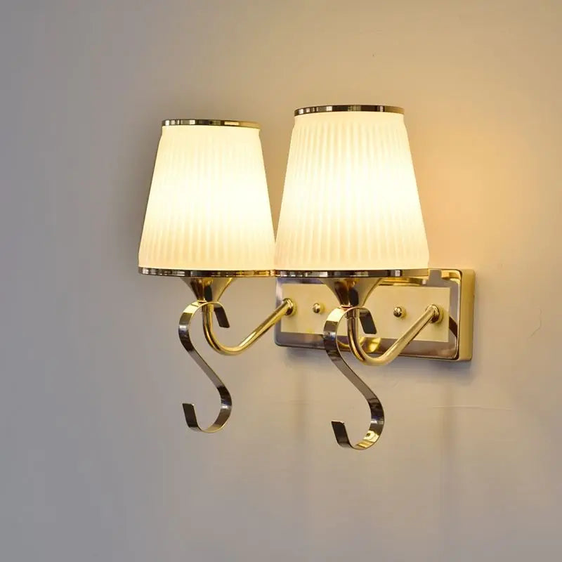 Modern LED Wall Lamp with Glass Lampshade - Stylish Wall Sconces for Hotel, Bedroom, Living Room, Stairs, and Home Decoration