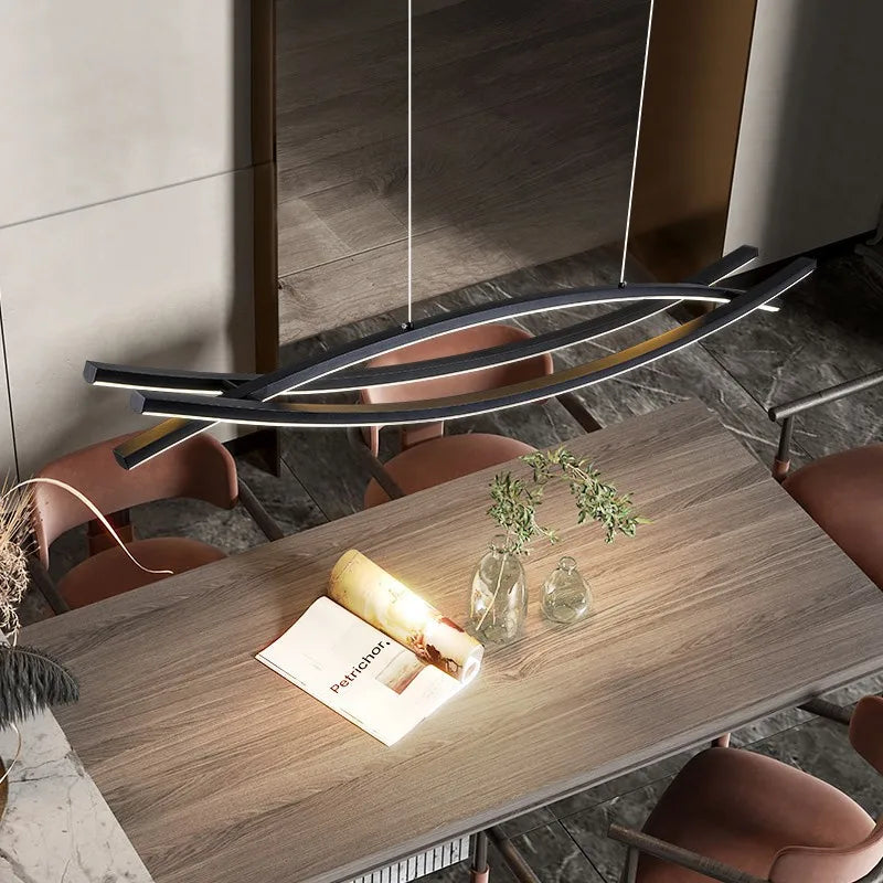 Contemporary Aluminum Ceiling Chandelier - Modern Design for Dining Tables, Kitchen Islands, and More