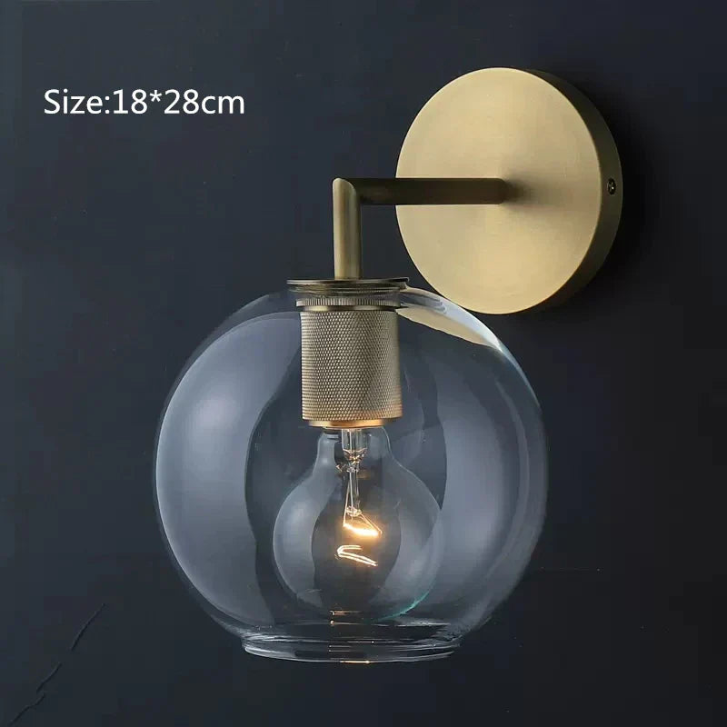 Elegant Gold Glass Wall Lamp - Post-Modern Lighting for Living, Dining, and More