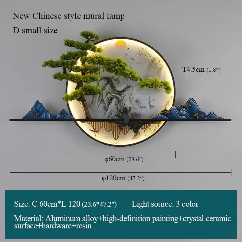 Dlight Decor Chinese Landscape LED Wall Glow