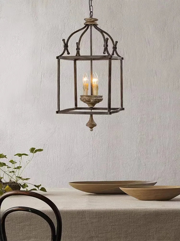 Creative American Iron E14 Chandelier Light Porch Restaurant Kitchen Coffee Shop Bedroom Personality Light Design Lamps