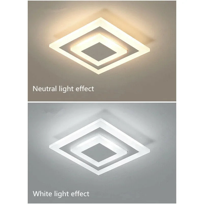Elegant LED Acrylic Ceiling Light - Dimmable Lighting Fixture for Living Room, Bedroom, and More