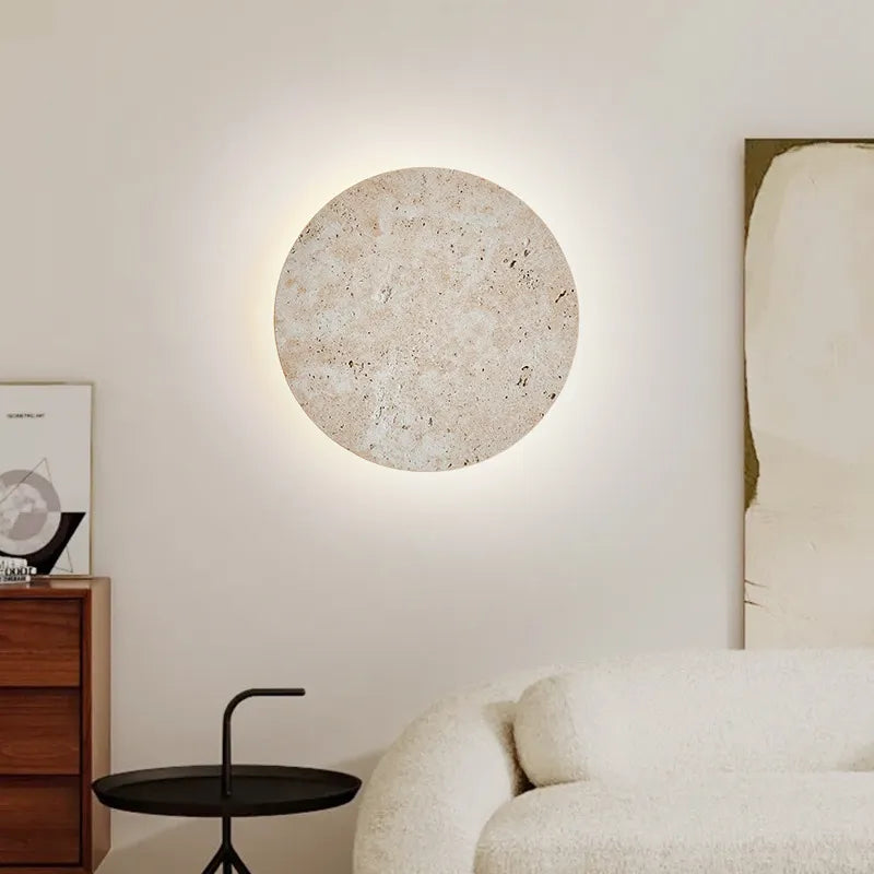 Natural Stone Wall Lamp - Art Decor Sconce for Foyers, Dining Rooms, Bedrooms, Stairs, Aisles, and Corridor Atmosphere Lighting