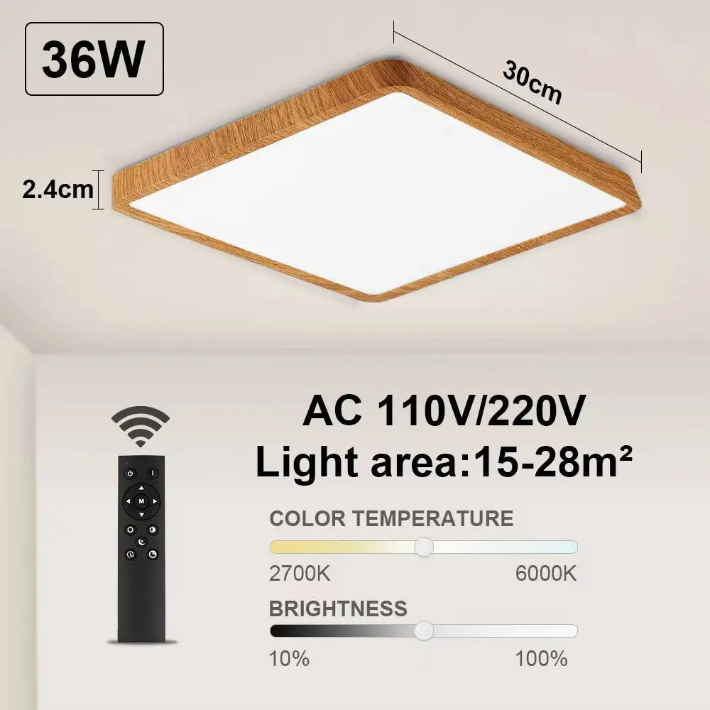 Smart LED Ceiling Lamp - 20-inch Ultra-Thin Lighting Fixture for Living Room, Bedroom, and Balcony