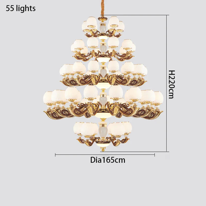 European Style Large Chandelier - Elegance for Living Rooms, Hotels, Villas, and Grand Hallways