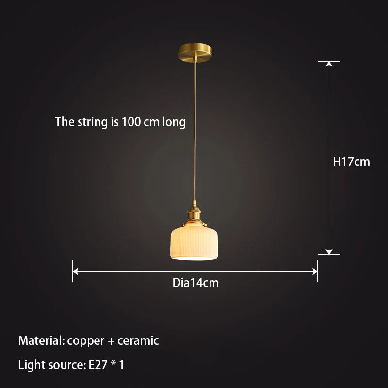 Copper Ceramic Chandelier - Postmodern Elegance for Personalized Lighting in Restaurants, Bars, Coffee Shops, Bedrooms, and Model Rooms