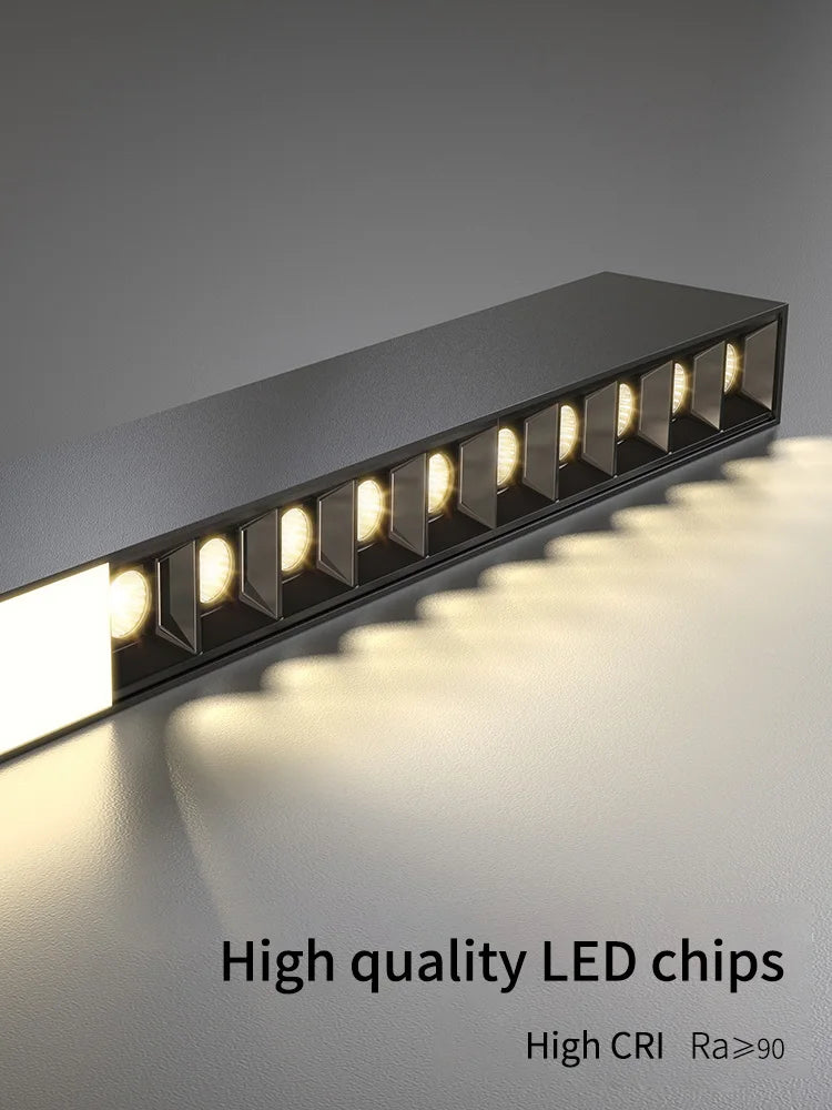 Sleek One-Word Chandelier - Minimalist Lighting for Dining Rooms, Kitchens, and Offices
