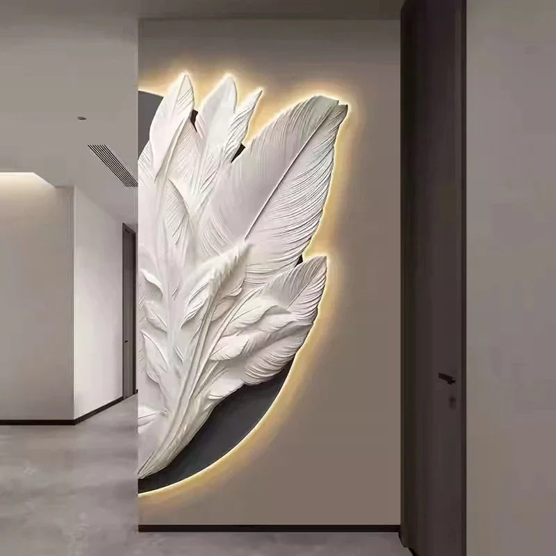 Dlight Decor Feather Mural LED Light for Entry Walls