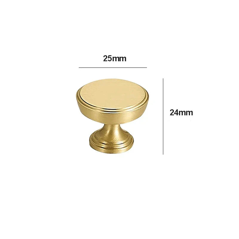 Brushed Gold Brass Cabinet Handles – Modern Knobs and Bar Pulls (50mm-280mm)