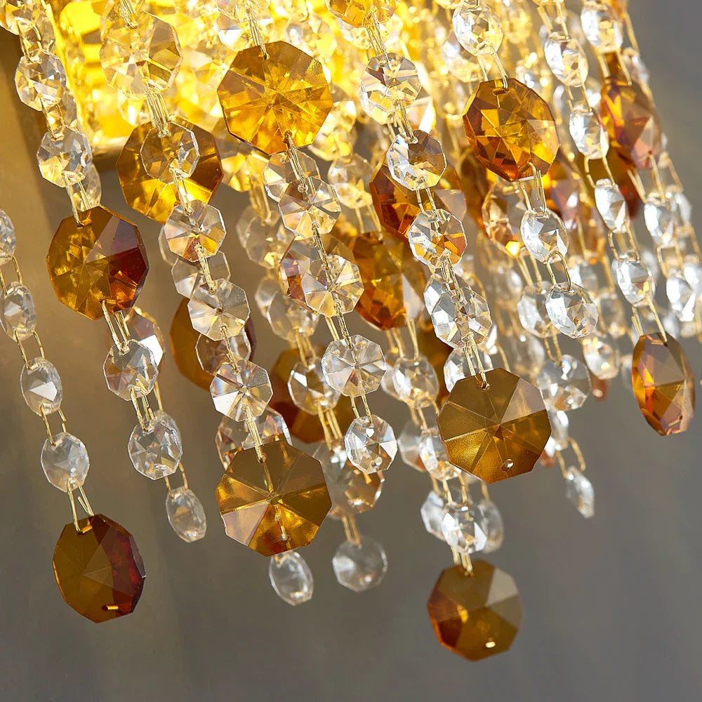 Ricardo - New Modern Bedroom Golden Retro Wall Lamp - Elevate Your Space with Luxury Crystal Lighting