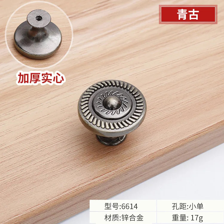 Antique Bronze Cabinet Handles - Vintage Zinc Alloy Drawer Pulls for Furniture