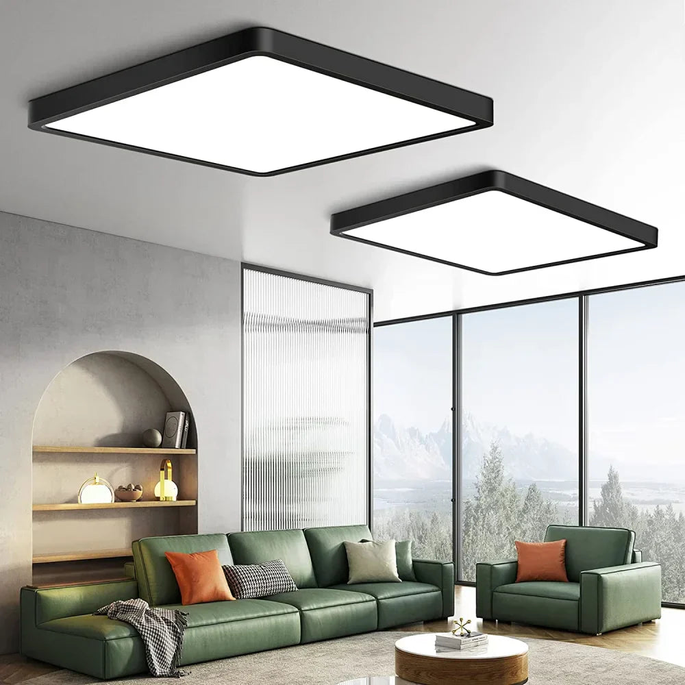 Smart LED Ceiling Lamp - 20-inch Ultra-Thin Lighting Fixture for Living Room, Bedroom, and Balcony