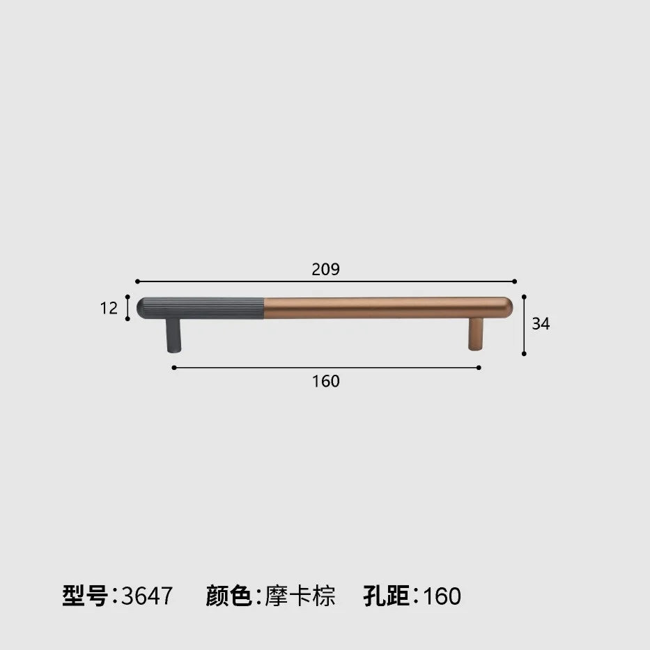 Dual tone Long Kitchen Cabinet Handles – Multicolor Wardrobe and Drawer Knobs