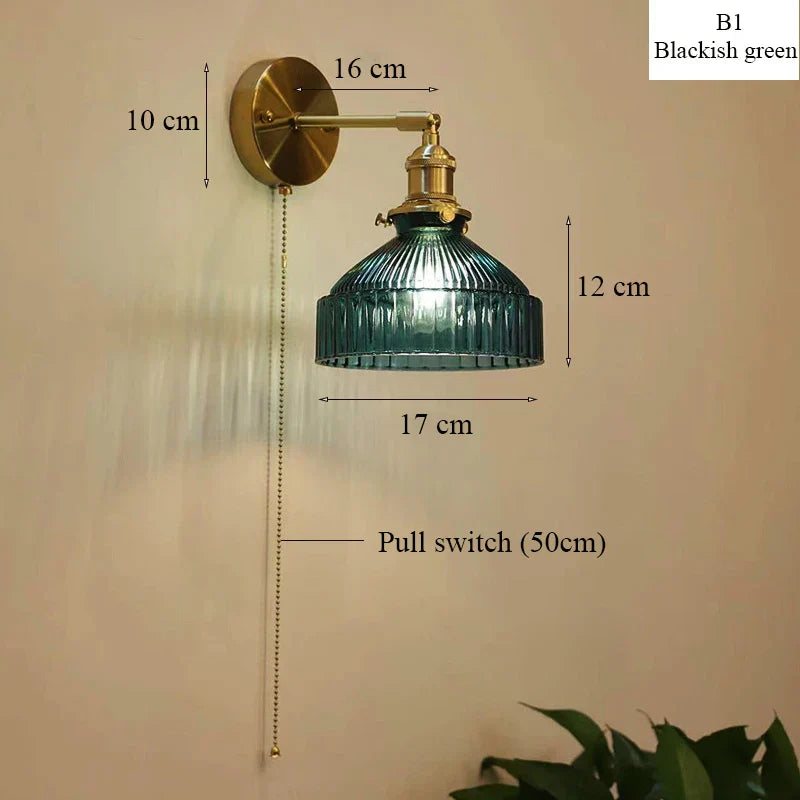 Vintage Nordic Wall Light with Switch - Stylish Lighting for Living Rooms and Bedside Reading