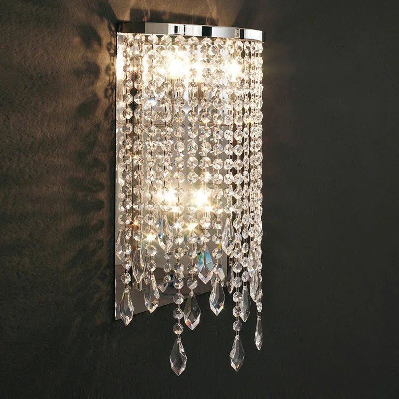 Cayson Modern Luxury Transparent Crystal Wall Lamp - Illuminate Your Space with Elegance