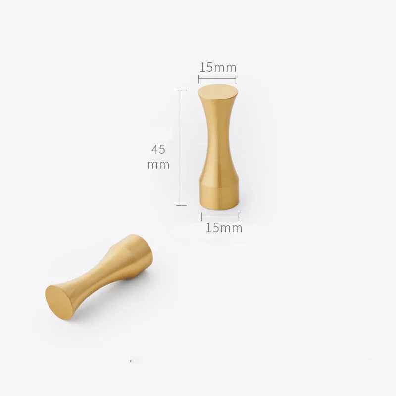 2pcs Simple Brass Wall Hooks – Gold Coat, Key, and Bag Holders for Home Storage