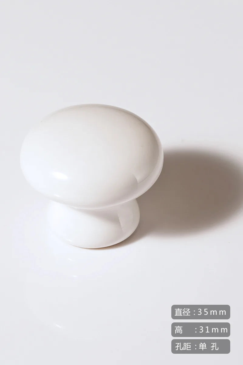 Cartoon Ceramic Cabinet Handles – Single Hole Circular Knobs for Children's Room Furniture