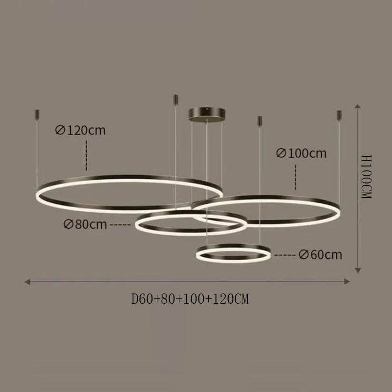 Nordic Modern LED Living Room Chandelier - Stylish Lighting for Living Rooms, Bedrooms, and Home Decor