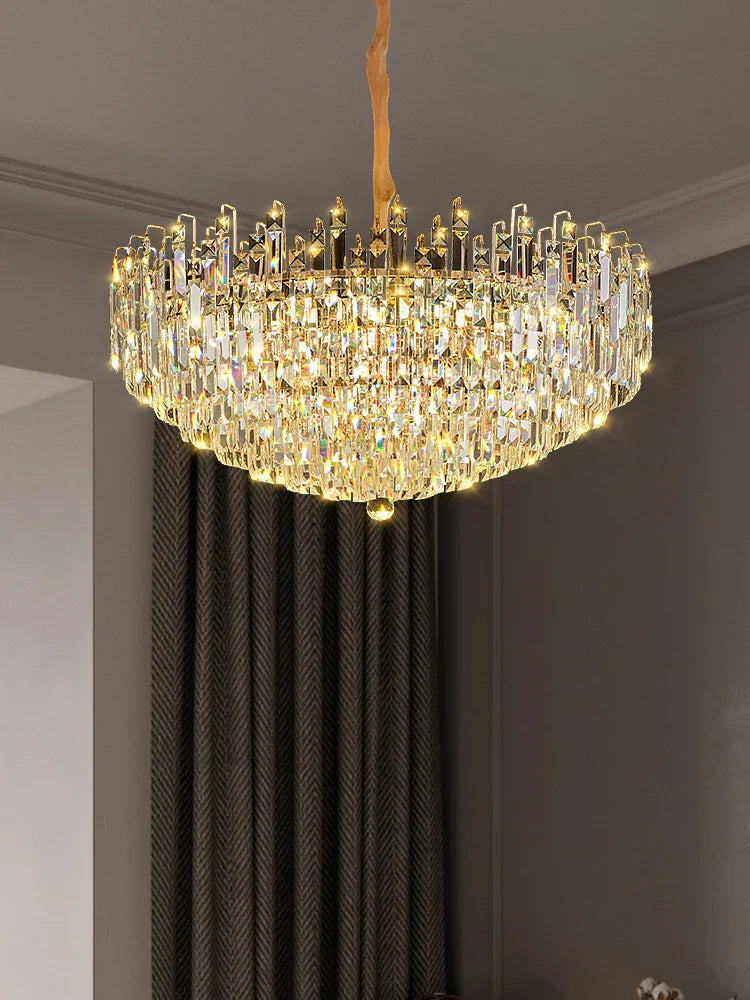 Exquisite Light Luxury Crystal Chandelier for Elegant Living and Dining Spaces