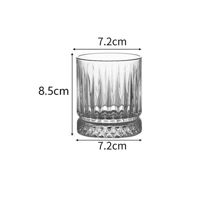 Dlight Decor Diamond Stripe Glass Coffee Cups (100–450ml)