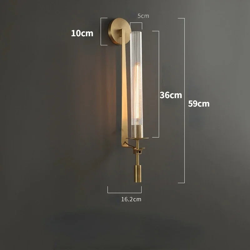 Contemporary LED Wall Lamps - Stylish Brass Wall Sconce Fixtures for Creative Aisle, Bedroom, and Living Room Decoration, Perfect for Background Decor and Lighting