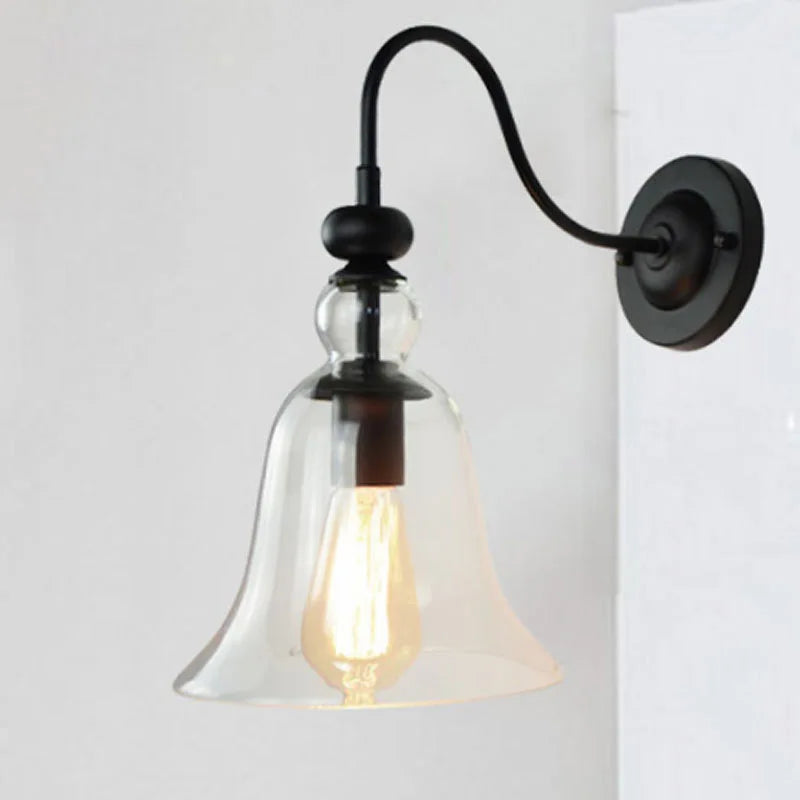 Creative Bell Glass Wall Lamp - Modern Elegance for Bedroom, Living Room, and Aisle