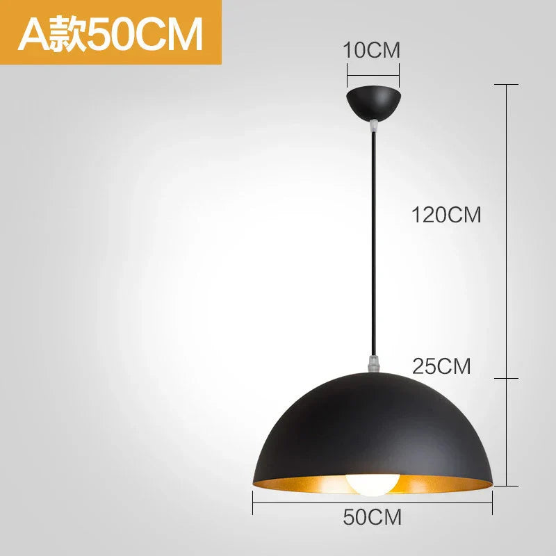 Nordic Retro Industrial Black Ceiling Pendant Lamp - Perfect for Restaurant, Dining Table, and Bar Decor